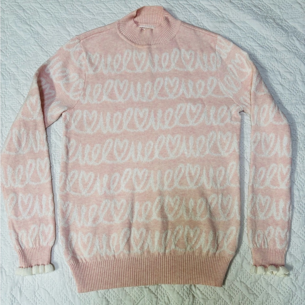 ELLE Beautiful Pink & White Sweater